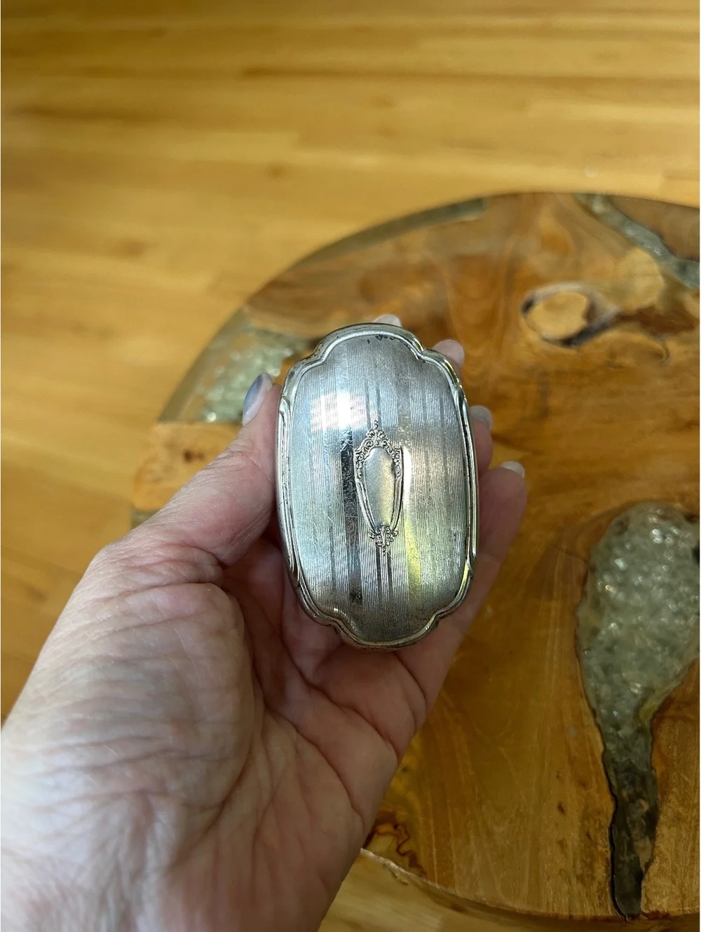 Vintage Sterling Silver Small Hand Brush